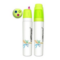 Bullet 3 Color Retractable Fluorescent Highlighter with Full Color Decal